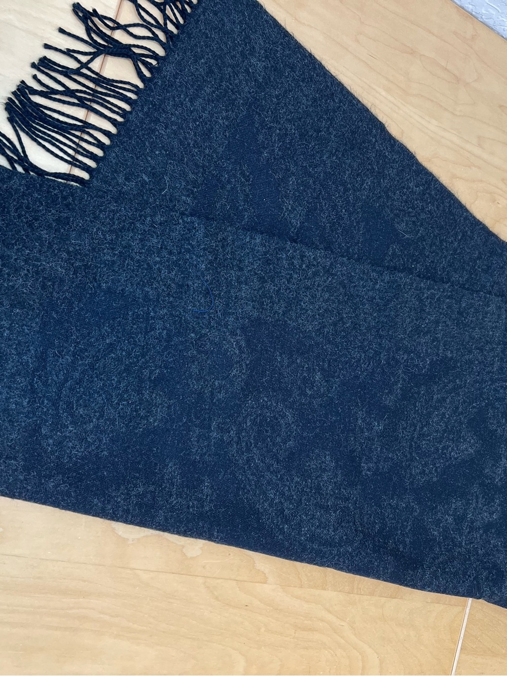 Classic black and grey Fringe Scarf Wrap  size 69”x 30”. Accessories